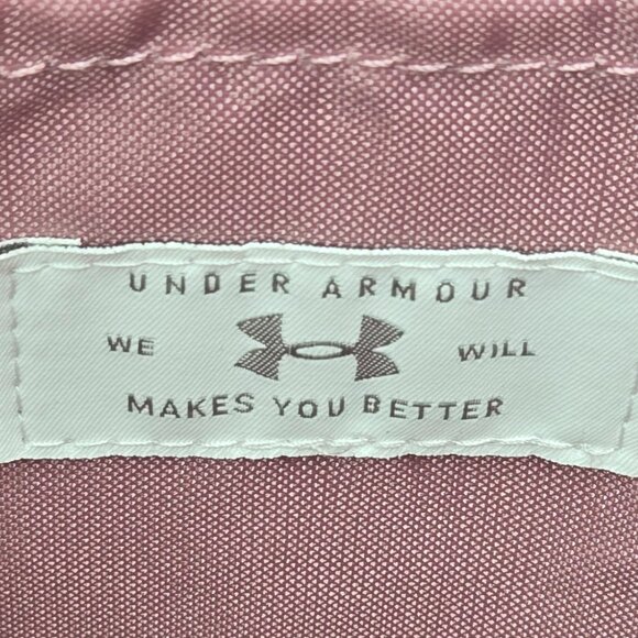 Under Armour Favorite Back Pack Women's Pink Cinch Flap Canvas Strap Spell Out - Picture 7 of 8